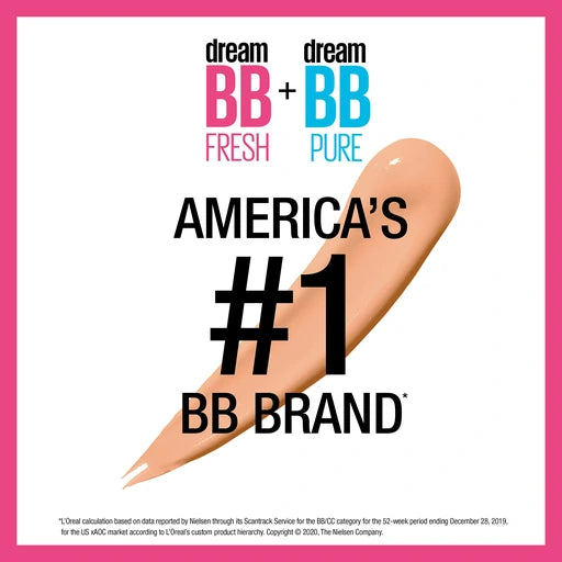 Maybelline Dream Fresh 8-in-1 Skin Perfecting BB Cream with SPF 30 - Light & Medium, 1 Fl Oz - 110 Light