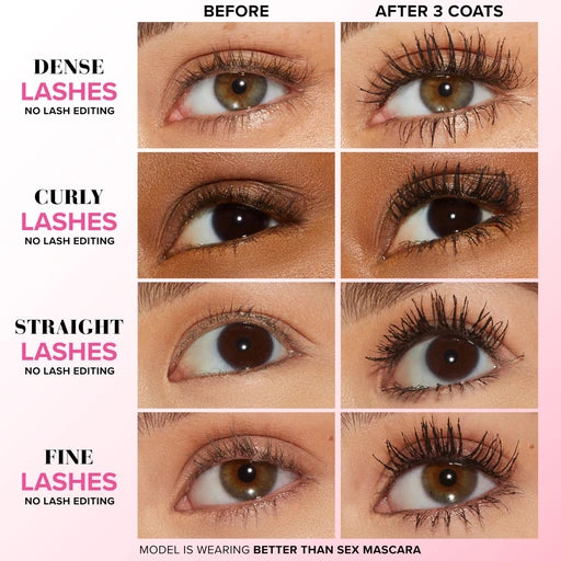 Too Faced Better Than Sex Volumizing Mascara Dramatic Volume + Length Cruelty Free