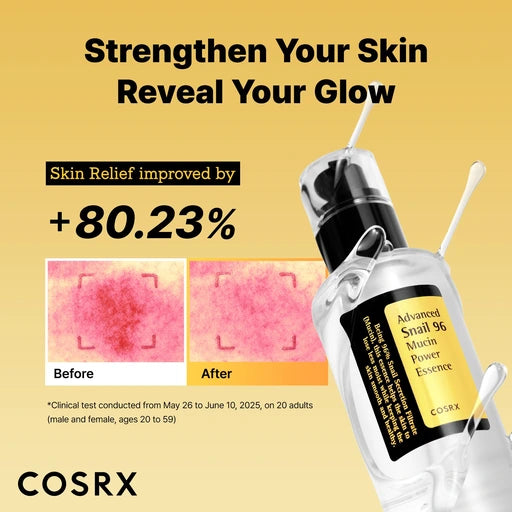 COSRX Snail Mucin 96% Repairing Serum for Sooothing & Hydrating 3.38 oz.