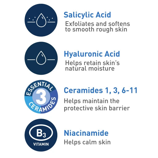 CeraVe Renewing SA Salicylic Acid Face Wash with Ceramides & Hyaluronic Acid, 8oz - Nan