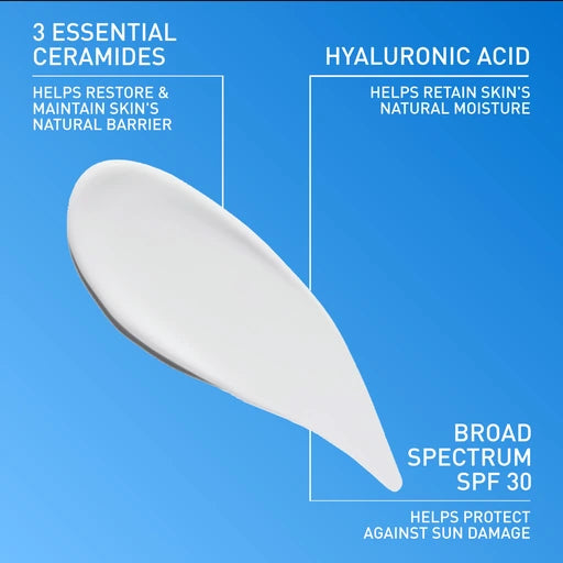 CeraVe Ultra-Light Moisturizing Lotion SPF 30, Sunscreen for Face, 1.7oz Skin Care, Face Moisturizer, Hyaluronic Acid, Sunscreen Lotion, Facial Moisturizer, Oil Free, Matte Finish, Ceramides