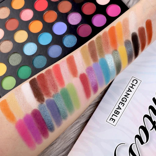 UCANBE Highly Pigmented Eye Makeup Palette, Matte Shimmer Metallic Eyeshadow Pallet Long Lasting Blendable Natural Colors Make Up Eye Shadows Cosmetics Gift Kit
