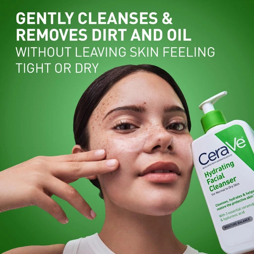 CeraVe Hydrating Cleanser for Dry Skin with Hyaluronic Acid & Ceramides - 19oz - Nan
