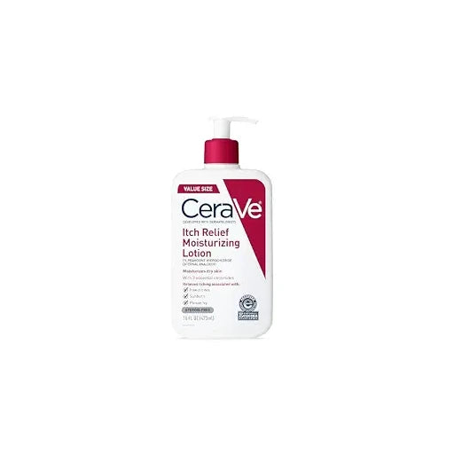 CeraVe Anti Itch Lotion, Hyaluronic Acid Body Moisturizer for Dry Skin,16oz