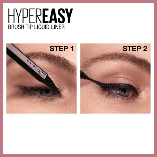Maybelline New York Hyper Easy Liquid Pen Waterproof Eyeliner, Satin Finish, Pitch Brown