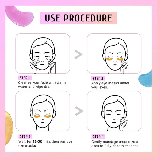 PEAUAMIE Under Eye Patches Gold and Hyaluronic Acid for puffy eyes,Rose Eye Masks for Dark Circles and Puffiness skin care Smooth Wrinkles products 30 Pairs