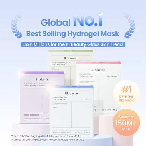 BIODANCE Hydro Cera-nol Real Deep Mask - Hydrating Overnight Hydrogel Face Mask - Nan