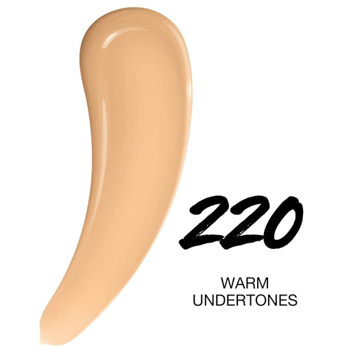 Maybelline Super Stay Lumi-Matte Foundation, 220 Warm, Lightweight & Buildable Full Coverage, 30HR Wear - 220 - Warm