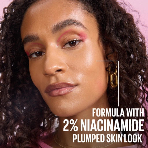 Maybelline Grippy Serum Primer, Hydrating Makeup Primer with 2% Niacinamide for 24H Makeup Wear, Clear - Nan