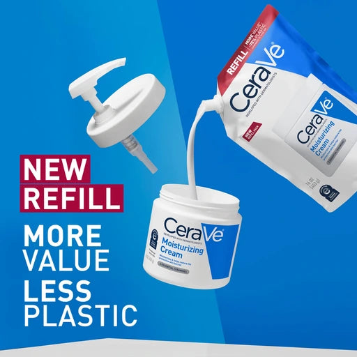 CeraVe Moisturizing Cream, Face & Body Moisturizer, Dry Skin, 16oz Refill
