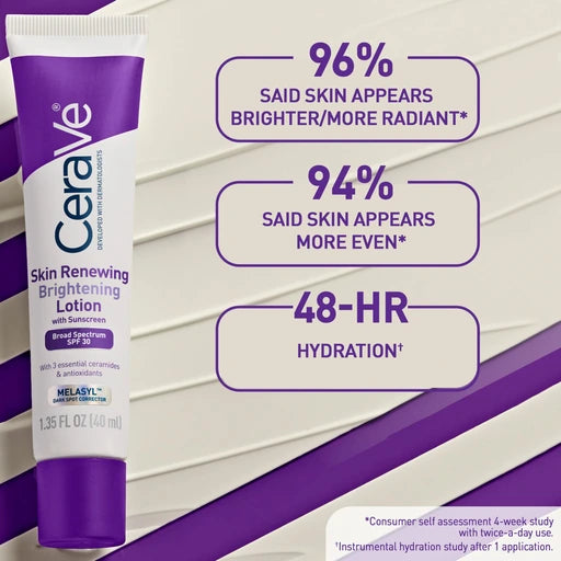 CeraVe Brightening Face Lotion with SPF 30, Niacinamide & Ceramides, 1.35oz