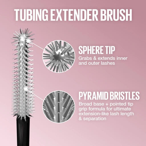 Maybelline Lash Sensational Sky Tubes Tubing Mascara with Shea Butter & Castor Oil, Very Black - Nan