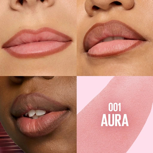 MAYBELLINE Super Stay Peel Off Lip Liner & Stain - Up to 24H Tattoo-Like Wear, Hydrating Formula with Vitamin E, Aura (Mauve Nude) - Aura 001