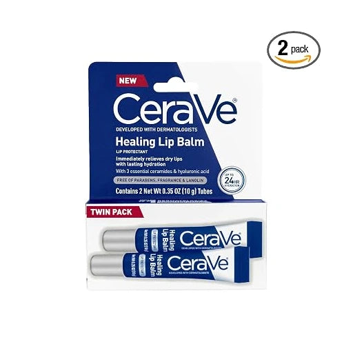 CeraVe Healing Lip Balm, Hydrating Hyaluronic Acid Lip Treatment, 0.7oz
