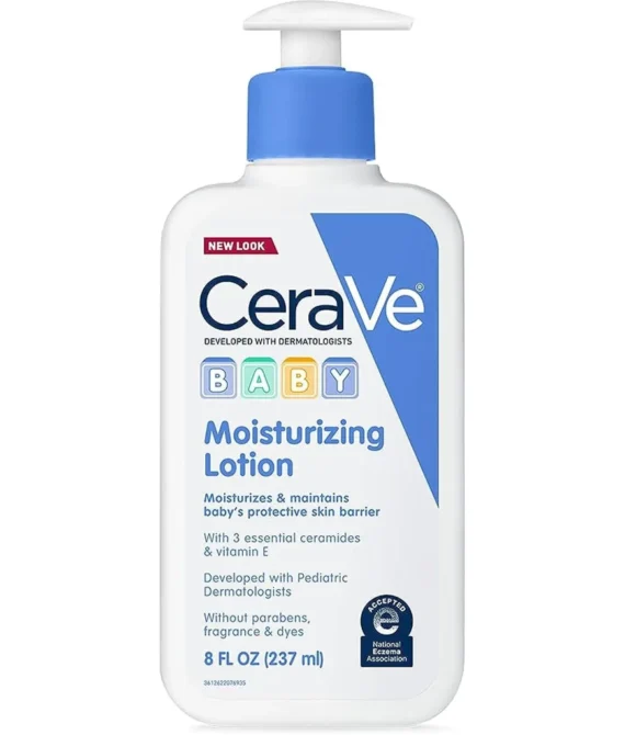 CeraVe Baby Lotion | 8 Ounce | Gentle Baby Skin Care with Hyaluronic Acid | Paraben and Fragrance Free