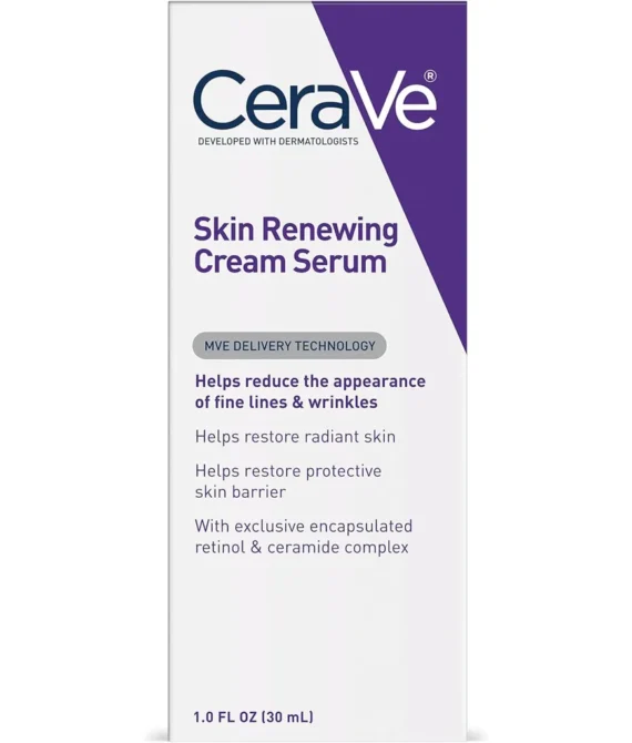 CeraVe Anti Aging Serum 1 oz Cream Serum for Smoothing Fine Lines Fragrance Free 1 Pack