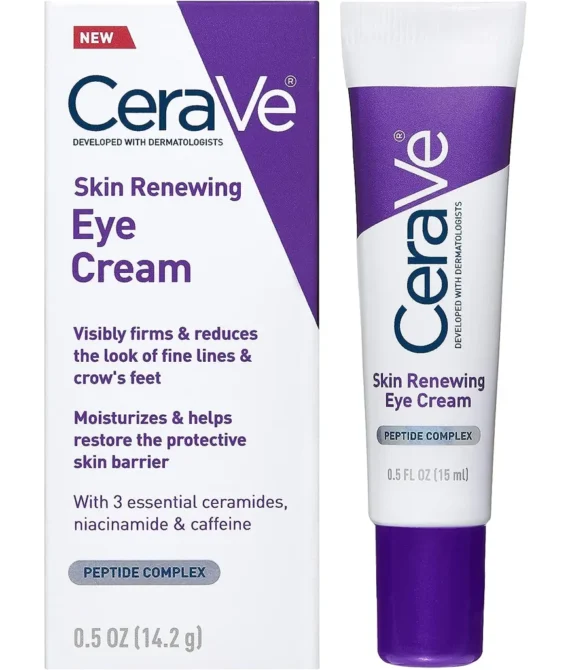 CeraVe Eye Cream for Wrinkles Under Eye Cream with Caffeine Peptides Free & Ophthalmologist Tested 0.5 Ounces 0.5 Ounce (Pack of 1)