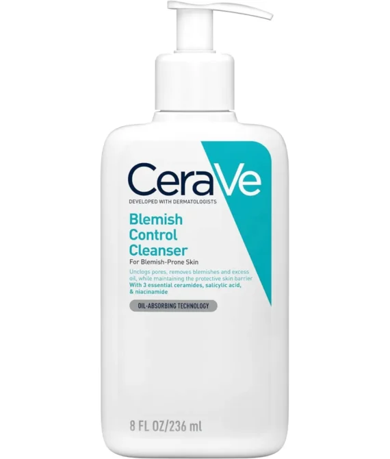 Cerave Blemish Control Face Cleanser With 2% Salicylic Acid & Niacinamide For Blemish-Prone Skin 236Ml