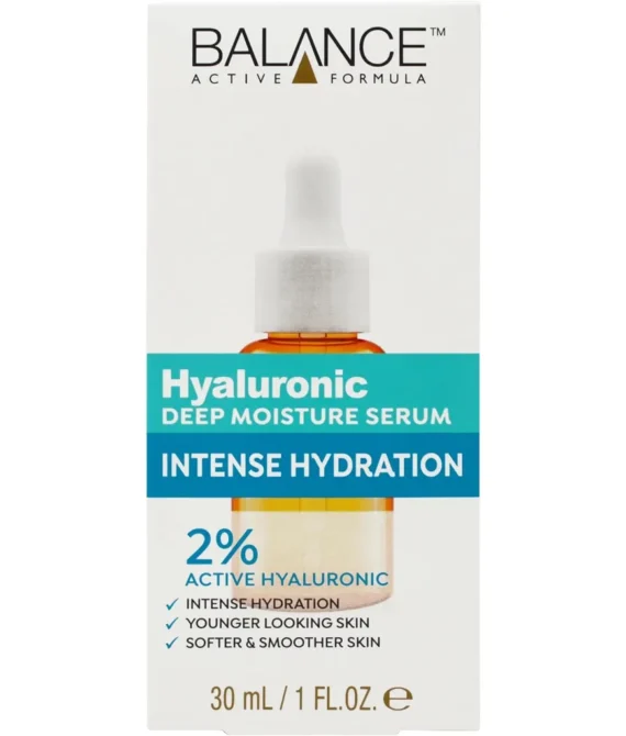 Balance Active Formula Hyaluronic Deep Moisture Serum (30ml) – Lightweight & Non-Greasy Provides Intense Hydration Encourages Visibly Younger Looking Skin