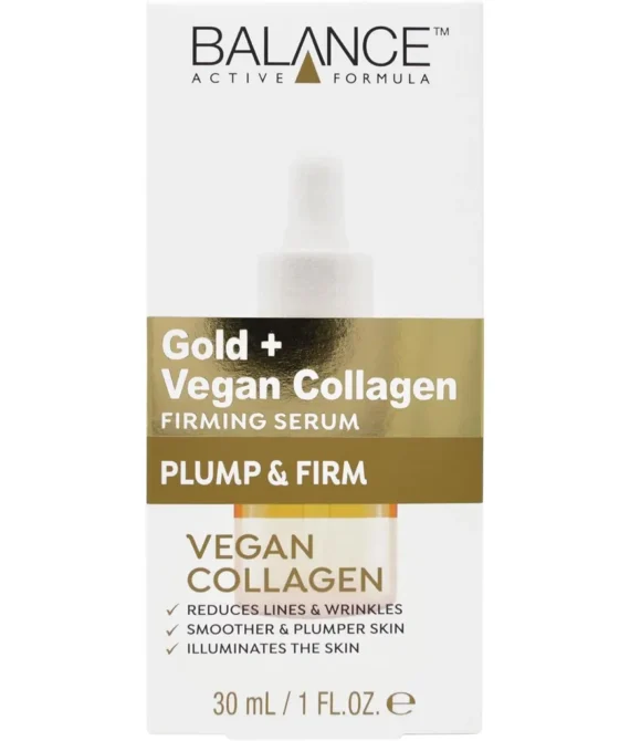 Balance Active Formula Gold and Marine Collagen Rejuvenating Serum – Light-Weight and Non-Greasy Rejuvenating and Repairing Plumper Appearance Clear 30 ml