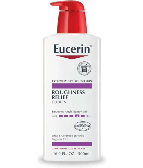 Eucerin Roughness Relief Lotion – Full Body Lotion for Extremely Dry Rough Skin – 16.9 fl. oz. Pump Bottle