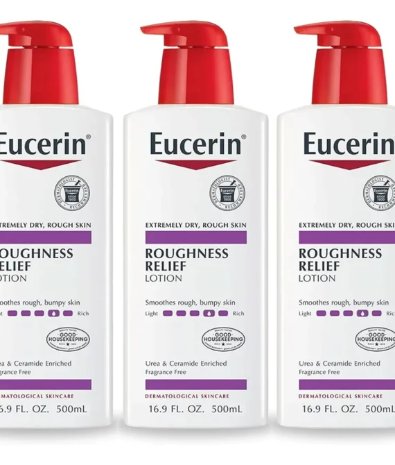Eucerin Lotion Roughness Relief 16.9 Ounce (500ml) (3 Pack)