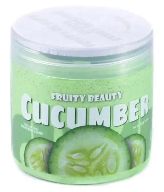 Fruity Beauty Cucumber FACE & BODY SCRUB | 520 ML | Twin Pack | Deep Cleaning & Exfoliating Scrub Facial Exfoliant For Healthy & Smooth Skin Natural Extracts For Moisturizing