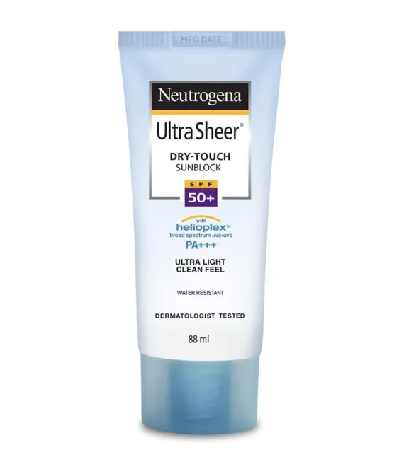 Neutrogena Ultra Sheer Dry Touch Sunblock SPF 50+ Sunscreen (White80 g))