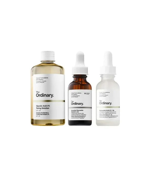 The Ordinary Face Serum Set! Glycolic Acid 7% Toning Solution – Ascorbic Acid 8%+Alpha Arbutin 2% – Hyaluronic Acid 2%+B5! Help Fight Visible Blemishes And Improved Skin Radiance!