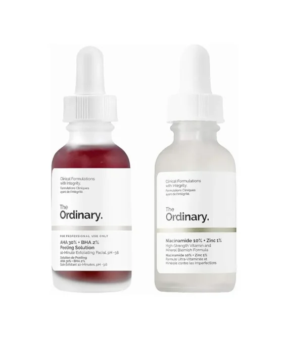 The Ordinary Niacinamide 10% + Zinc 1% (30ml) & AHA 30% + BHA 2% Peeling Solution 30ml