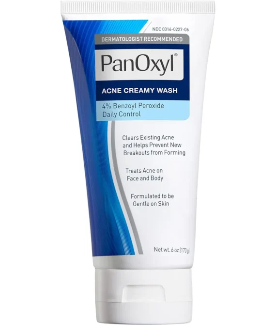 PanOxyl Antimicrobial Acne Creamy Wash 4% Benzoyl Peroxide 6 Ounce