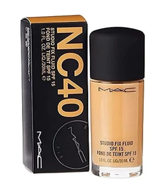 MAC Studio Fix Fluid SPF 15 Face Foundation – NC40 1.01 oz. Pack Of 1