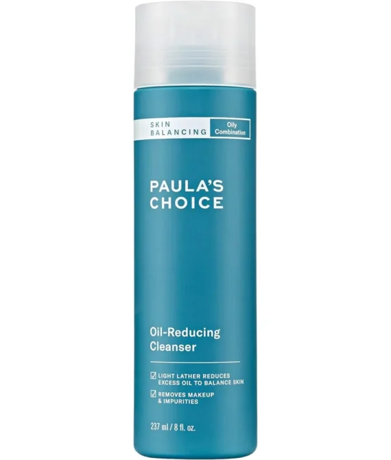 Paulas Choice SKIN BALANCING Oil-Reducing Cleanser-with Ceramides & Aloe 8 Ounce Bottle Facial Cleanser for Normal Combination Oily Skin