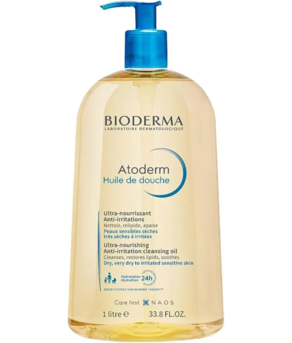 Bioderma Atoderm Huile De Douche Anti-Irritation Cleansing Oil Sensitive Dry To Atopic Skin 1 Liter