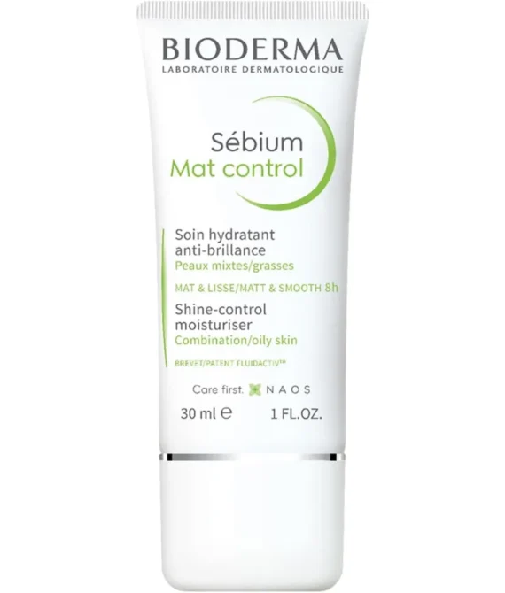 Bioderma Sebium Mat Control Shine-Control Mattifying Moisturiser For Combination To Oily Skin 30Ml Default 1 Fl Oz (Pack Of 1)