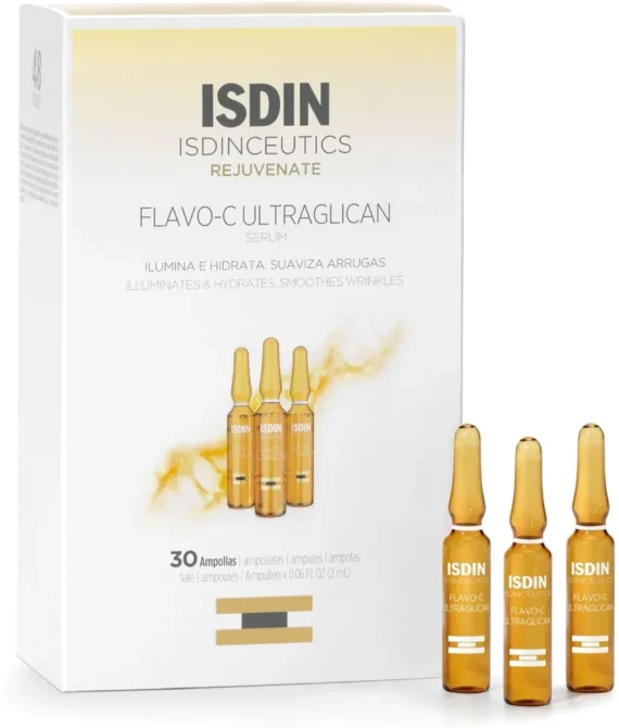 Isdin Isdinceutics Flavo-C Ultraglican Antioxidant Day Serum (30 Ampoules)