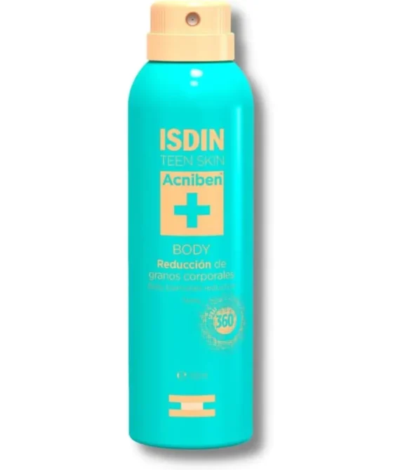 Isdin Acniben Teen Skin Body Spray Treatment For Acne | Helps Clear Body Pimples And Spots 150Ml