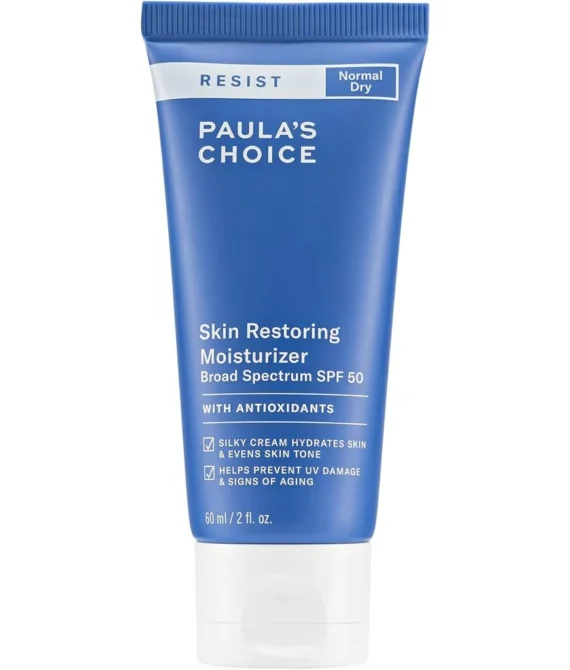 Paulas Choice Resist Skin Restoring Moisturizer SPF 50 Sunscreen for Dry Skin 2 oz