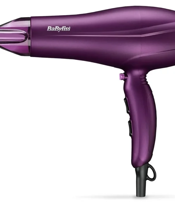 BaByliss Velvet Orchid 2300 DC Hair Dryer Built-in 3 Heat & 2 Speed Settings With Cool Shot Ionic frizz-Control For Smooth Hair Stylish Lightweight Design For Comfort Use 5513PSDE