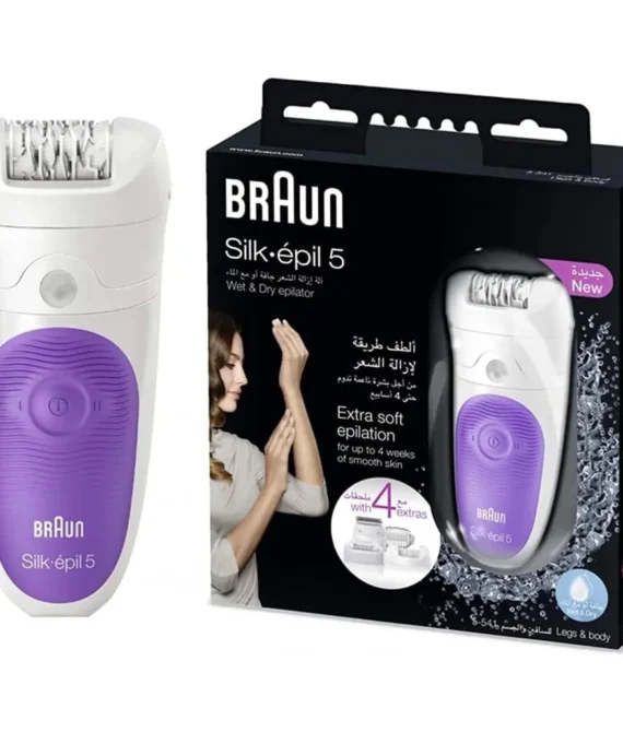 Braun Silk-Epil 5 5-541 Wet & Dry Epilator With 4 Extras