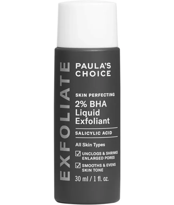 PAULAS CHOICE-SKIN PERFECTING 2% BHA Liquid Salicylic Acid Exfoliant-Facial Exfoliant for Blackheads Enlarged Pores Wrinkles Fine Lines- 30 ml Bottle (Travel Size)