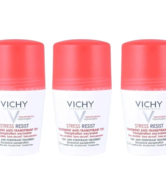 VICHY 72H Unisex Stress Resist Anti-Transpirant (50ml)- Set of 3