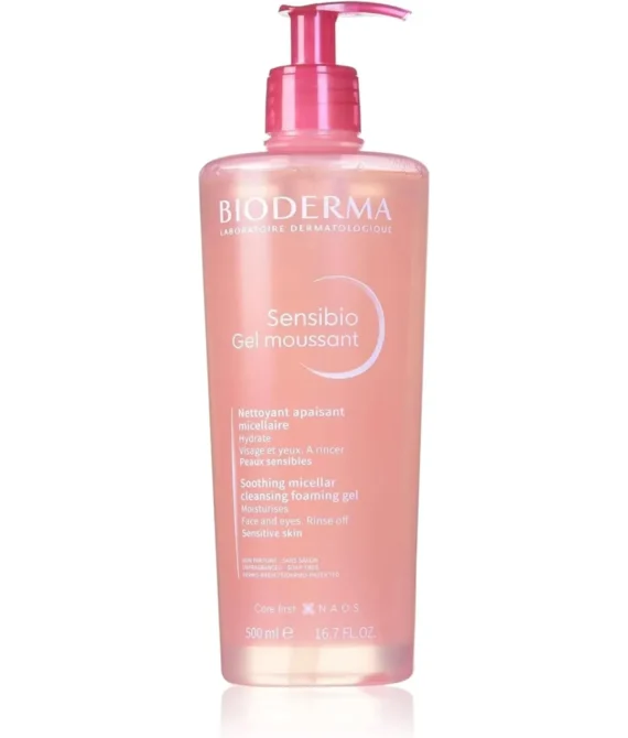 BioDerma Sensibio Soothing Micellar Cleansing Foaming Gel For Sensitive Skin 500 ml