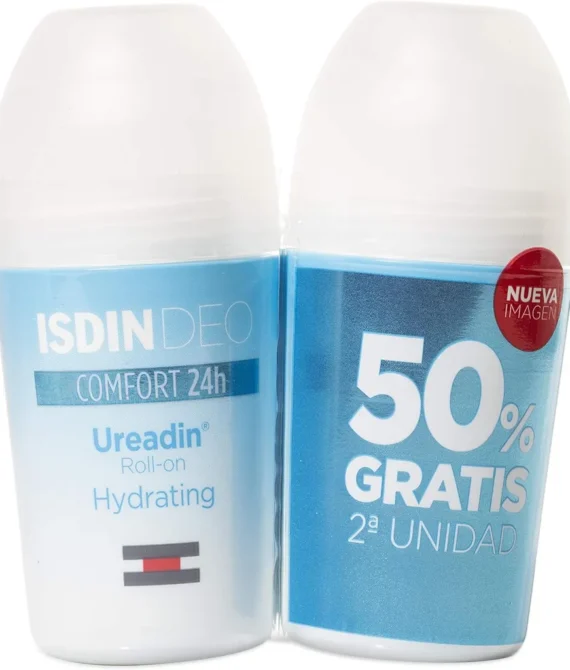 Isdin Ureadin Deo Comfort Duplo 24H Roll On Deodorant Pack Of 2 X 50 Ml 100 Ml 1