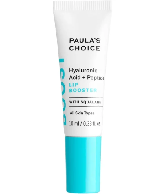 Paulas Choice BOOST Hyaluronic Acid + Peptide Lip Booster Hydrating Treatment for Lip Volume Loss of Firmness & Fine Lines with Squalane Fragrance-free & Paraben-free .33 Fluid Ounces