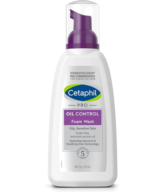 Cetaphil PRO Oil Control Foam Face Wash for Acne & Oily Prone Skin 236ml