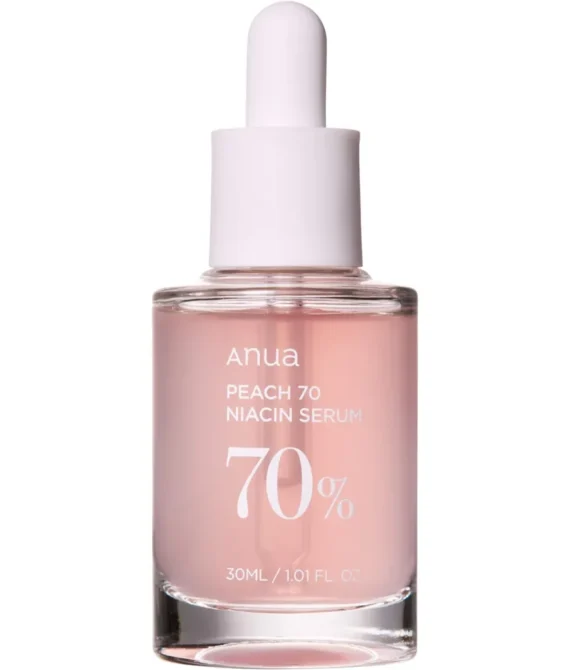 ANUA Peach 70% Niacinamide Serum brightening hydrating face serum hyperpigmentation treatment reducing melanine daily clean beauty 30 ml