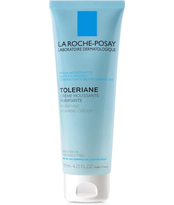 La RochePosay Toleriane Purifying Foaming Cream Cleanser for Oily Skin Daily Face Wash with Ceramides and Niacinamide OilFree Fragrance Free