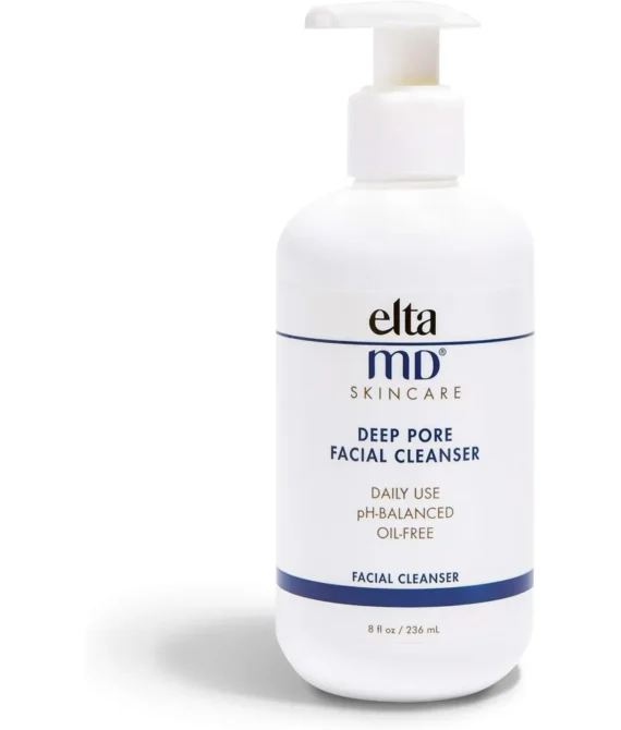 EltaMD Deep Pore Facial Cleanser SensitivityFree SoapFree and OilFree Face Wash For Oily Skin and Daily Care 8 Fl Oz Pack of 1