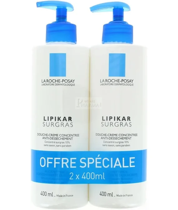 La RochePosay Lipikar Surgras Body Wash 2 x 400ml
